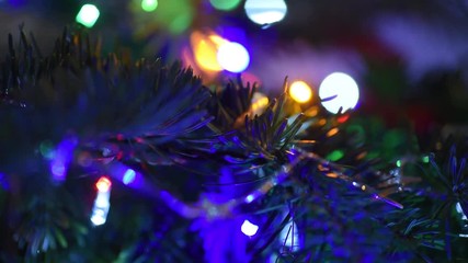 Macro shot of christmas tree ornaments