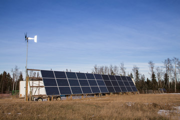 bank of solar panels 