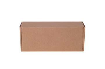 Cardboard box isolated on a white background.