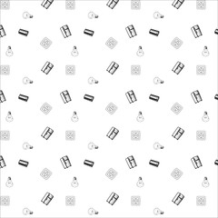 Festive seamless pattern of funny household items