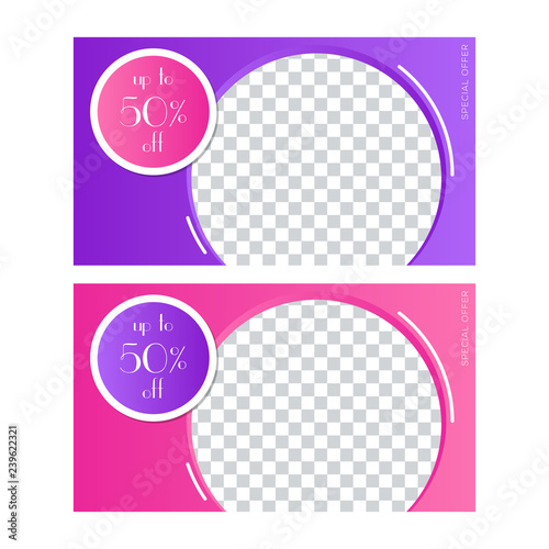 Web Banner Design Template Simple Poster Abstract Background