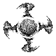 Abstract vector design element isolated on white.