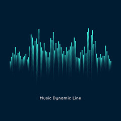 Abstract vector element for music design with equalizer