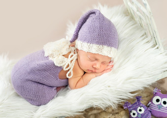 Cute baby sweetly sleeping