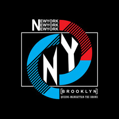 NYC New York brooklyn typography t shirt vector - 239626153
