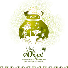 Happy Pongal festival of Tamil Nadu India background - 239627595
