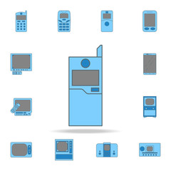 generation phones with a cover color outline icon. One of the collection icons for websites, web design