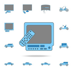 generation of TVs with remote control color outline icon. One of the collection icons for websites, web design