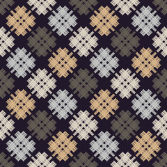 Patchwork texture. Weaving. Hand hatching. Trendy seamless pattern designs. Vector geometric background. Can be used for wallpaper, textile, invitation card, wrapping, web page background.