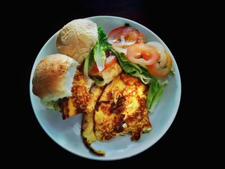 Healthy meals is served
