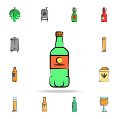 bottle of beer colored sketch style icon. Detailed set of color beer in hand drawn style icons. Premium graphic design. One of the collection icons for websites, web design