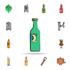 bottle of beer colored sketch style icon. Detailed set of color beer in hand drawn style icons. Premium graphic design. One of the collection icons for websites, web design