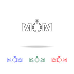 mom and ring icon. Elements of mother day in multi colored icons. Premium quality graphic design icon. Simple icon for websites, web design, mobile app, info graphics