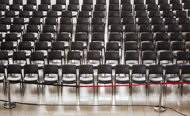 Fototapeta premium chairs in empty auditorium hall or room
