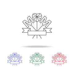 bouquet for mother's day icon. Elements of mother day in multi colored icons. Premium quality graphic design icon. Simple icon for websites, web design, mobile app, info graphics