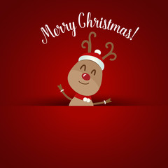 Fototapeta na wymiar Christmas Greeting Card with Christmas Santa Claus. Vector illustration.
