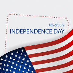 Happy independence day card United States of America. American Flag paper design, vector illustration