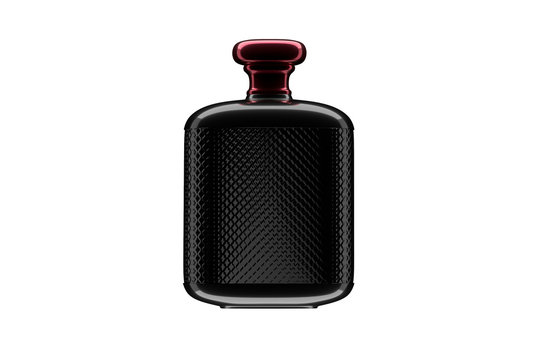 rectangular perfume bottle with cap. 3D illustration