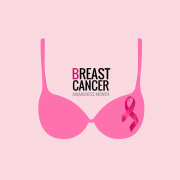 Breast Cancer Awareness Month background design. Vector Illustration