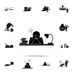 work stress icon. Detailed set of chaos element icons. Premium graphic design. One of the collection icons for websites, web design