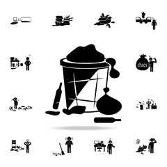 overcrowded urn icon. Detailed set of chaos element icons. Premium graphic design. One of the collection icons for websites, web design