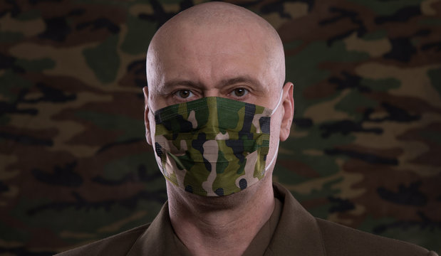 Soldier In A Military Mask