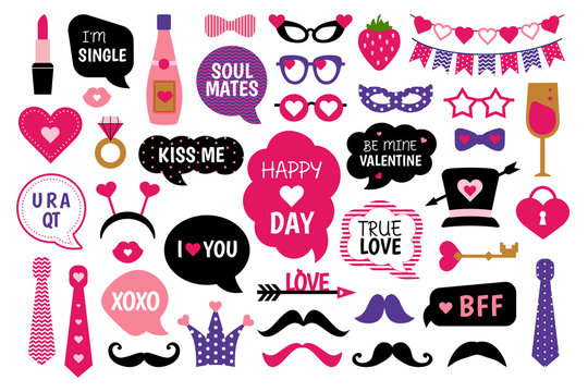 Valentine's Day photo booth props photobooth set