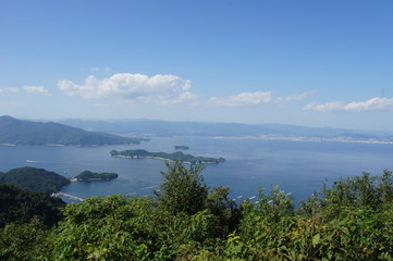 Fototapeta na wymiar 砲台山から望む、瀬戸内海