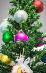 Christmas tree with toys