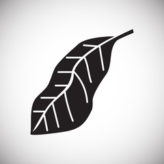 Tropic leaf on white background for graphic and web design, Modern simple vector sign. Internet concept. Trendy symbol for website design web button or mobile app