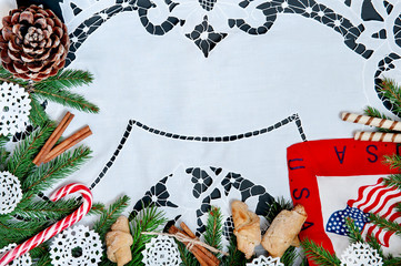 Christmas or New Year decoration on white background