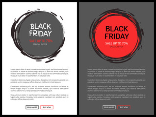 Black Friday, Save Up to 70 Percent Vector Promo