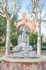 Obraz premium Tierbrunnen L’Umbracle del Parc de la Ciutadella Barcelona Katalonien