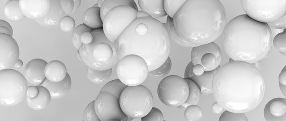 Abstrakte künstlerische 3D Design Grafik mit Kugeln