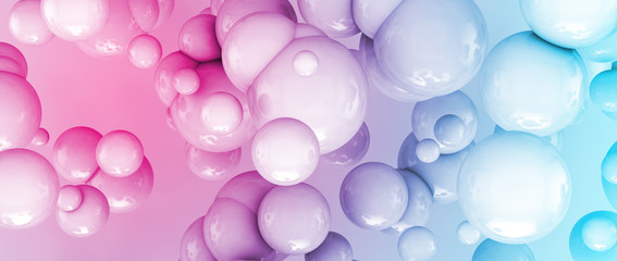 abstrakte Design 3D Grafik mit Kugel und Farbverlauf