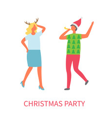 Christmas Party, Two Business Managers Dancing