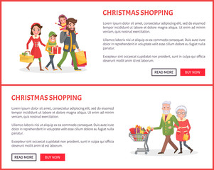 Christmas Shopping Poster, Family and Xmas Gifts