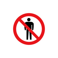 Prohibition sign (pictogram) / No admittance