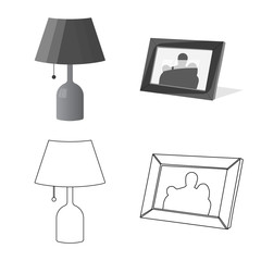 Vector illustration of dreams and night icon. Set of dreams and bedroom stock symbol for web.