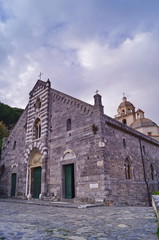 Fototapeta na wymiar Facade of the church of St. Lawrence, Portovenere, Liguria, Italy