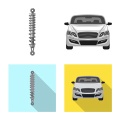 Vector design of auto and part symbol. Set of auto and car stock symbol for web.