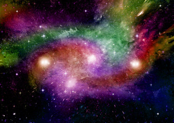 galaxy in a free space