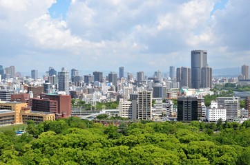 Obraz premium Skyline - Osaka, Japonia