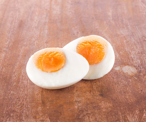 boiled egg isolated on white background