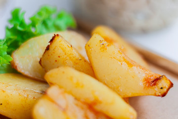 baked potatoes with aromatic herbs