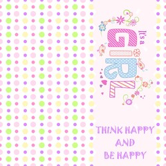 Cover for notebooks, cards, postcards, banners with polka dot background