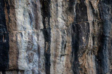 texture details of rock cliff on the island of the sea kra bi Thailand