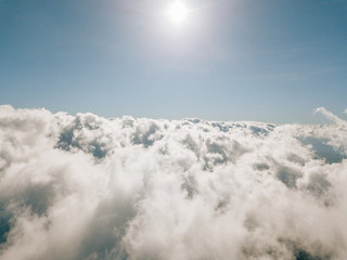above the clouds in heaven
