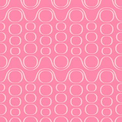 Abstract seamless geometric background with different organic forms. Vector minimalistic ornament for fabric, web page background, wallpaper, wrapping paper etc. In EPS