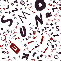 Letters, alphabet, education, school concept. Seamless vector EPS 10 pattern. Flat style